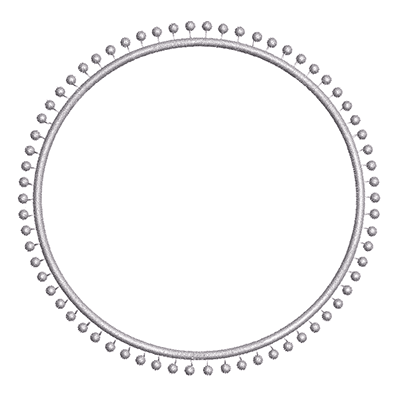 Matriz de matriz Matriz De Bordado Moldura Com Bolinhas